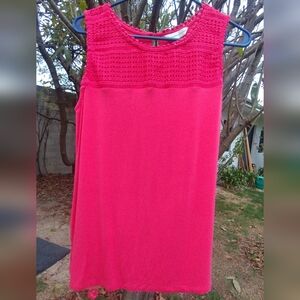 Women's Christopher & Banks Tank Top with Crochet Detail Size Small